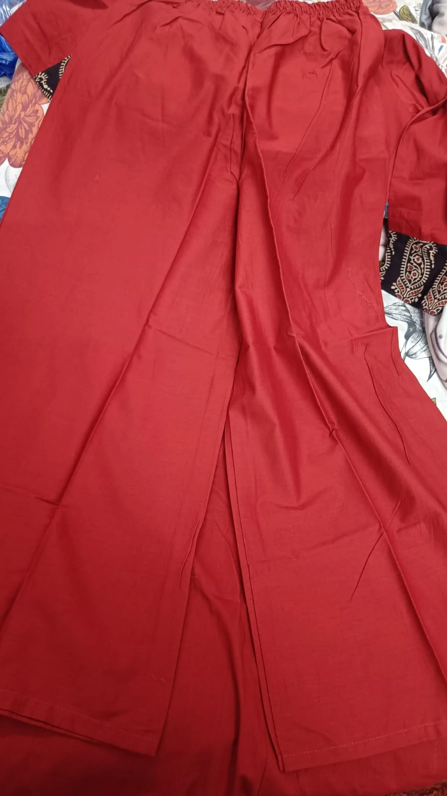 Gurjari print and applique work neck yoke with dupatta