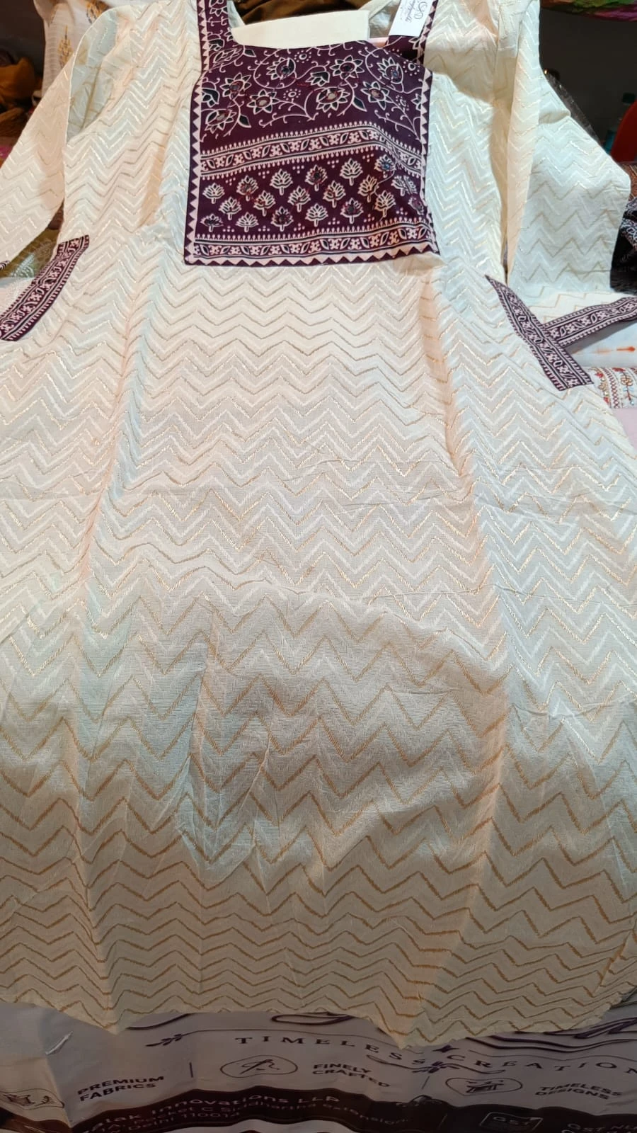 Azrak print yoke n dupatta suit