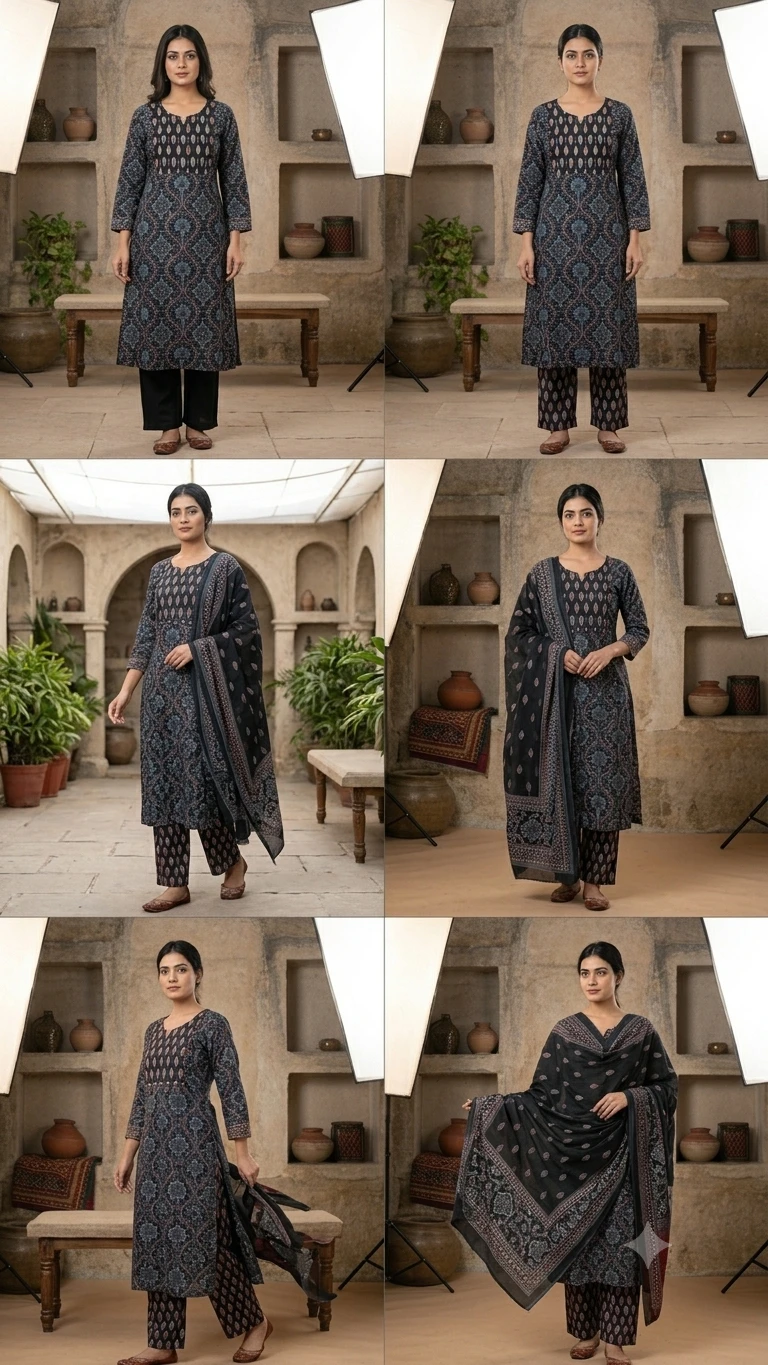 Mal Cotton Printed suit with kota doriya dupatta