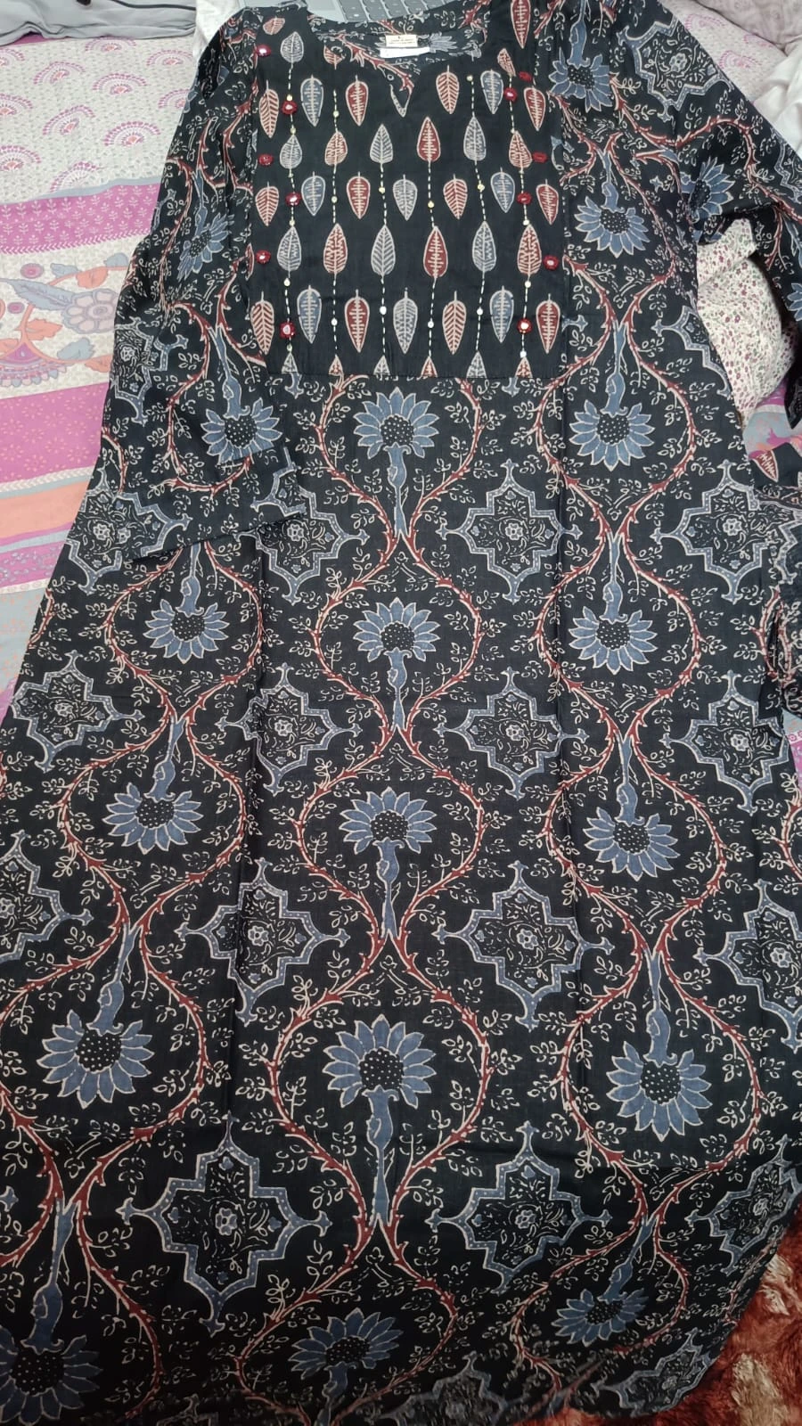 Mal Cotton Printed suit with kota doriya dupatta