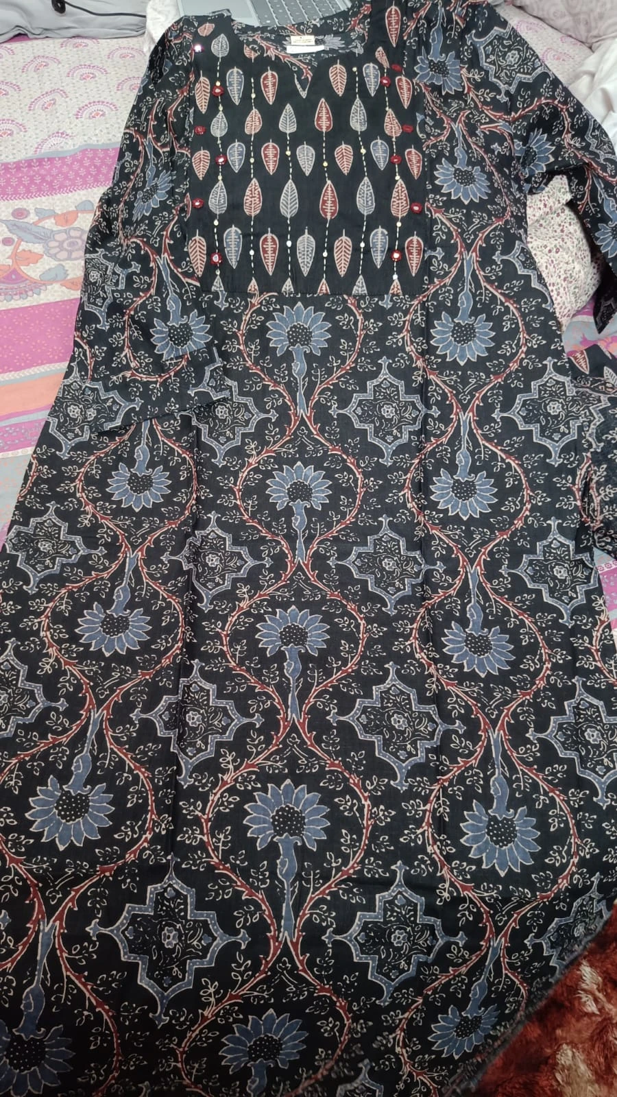 Mal Cotton Printed suit with kota doriya dupatta