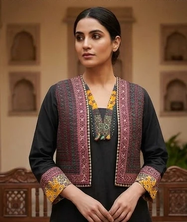 V neck with jacket